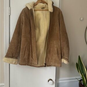 Women's Tan Shearling Jacket